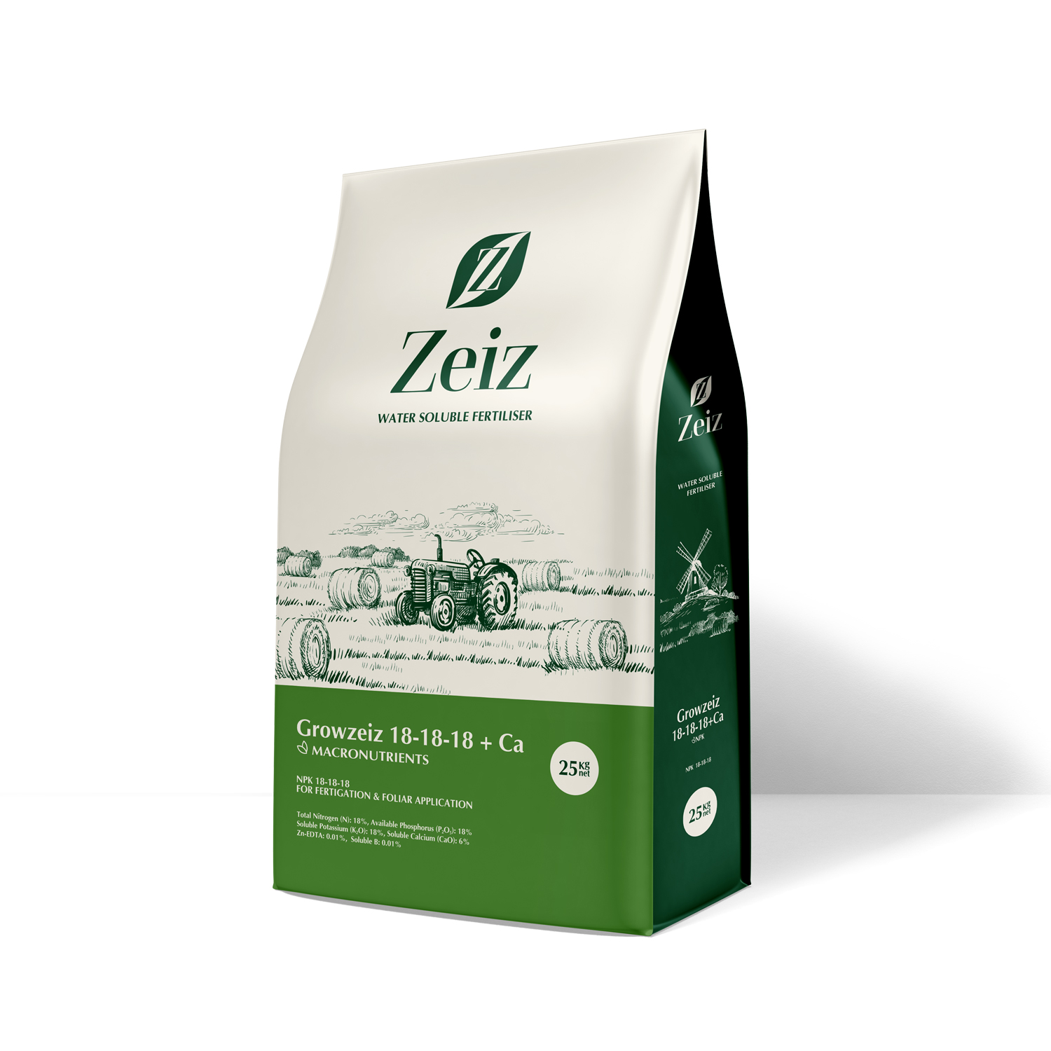 Growzeiz 18-18-18+Ca Fertiliser